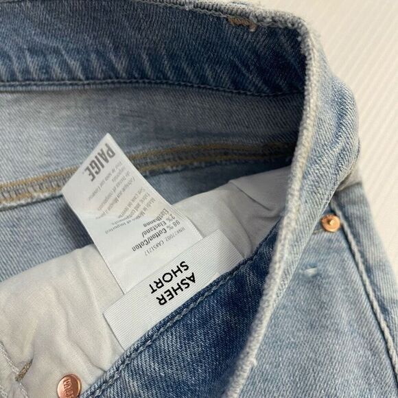 Paige Asher Rolled Cut Off Denim Shorts Size 29 - Picture 13 of 13